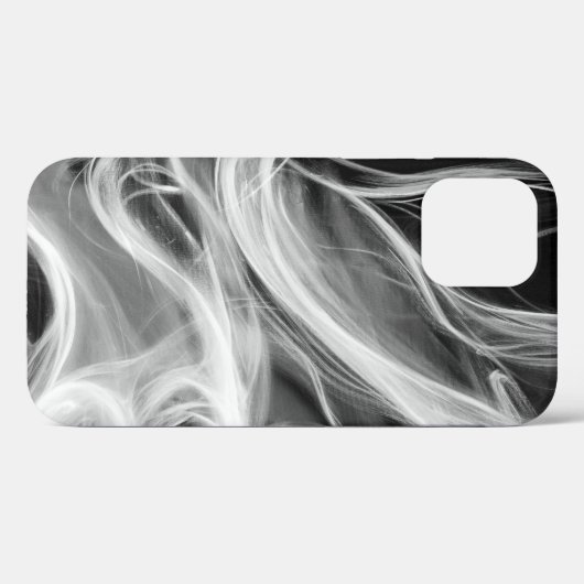Abstracte witte rook op zwart Case-Mate iPhone case (Achterkant (horizontaal))