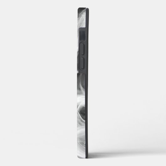 Abstracte witte rook op zwart Case-Mate iPhone case (Achterkant / Links)