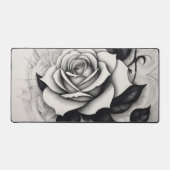 Abstracte witte roos bureaumat (Voorkant)