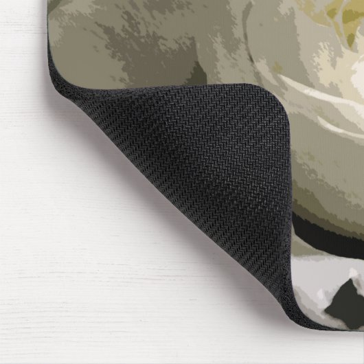 Abstracte witte Rose Muismat (Hoek)