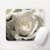 Abstracte witte Rose Muismat (Met muis)