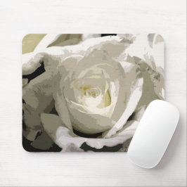Abstracte witte Rose Muismat