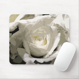 Abstracte witte Rose Muismat