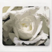 Abstracte witte Rose Muismat (Voorkant)