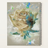 Abstracte witte Rose Planner (Achterkant)