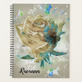 Abstracte witte Rose Planner