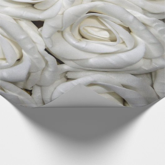 Abstracte witte rozen Tuin Elegant Floral Cadeaupapier (Hoek)