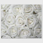 Abstracte witte rozen Tuin Elegant Floral Cadeaupapier (Vlak)