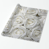 Abstracte witte rozen Tuin Elegant Floral Cadeaupapier (Uitgerold)