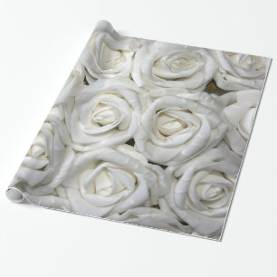 Abstracte witte rozen Tuin Elegant Floral Cadeaupapier