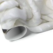 Abstracte witte rozen Tuin Elegant Floral Cadeaupapier (Rol Hoek)