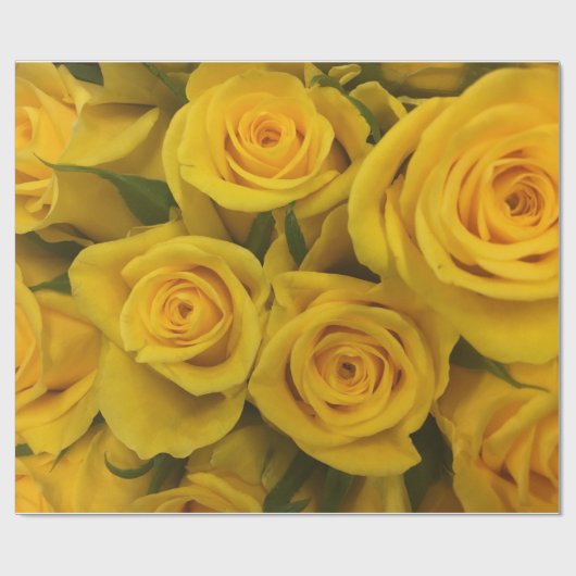 Abstracte witte rozen Tuin Elegant Floral Wrappin Cadeaupapier (Vlak)