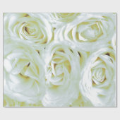 Abstracte witte rozen Tuin Elegant Floral Wrappin Cadeaupapier (Vlak)