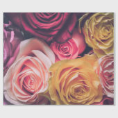 Abstracte witte rozen Tuin Elegant Floral Wrappin Cadeaupapier (Vlak)