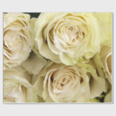 Abstracte witte rozen Tuin Elegant Floral Wrappin Cadeaupapier (Vlak)