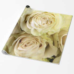 Abstracte witte rozen Tuin Elegant Floral Wrappin Cadeaupapier