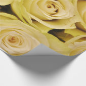 Abstracte witte rozen Tuin Elegant Floral Wrappin Cadeaupapier (Hoek)