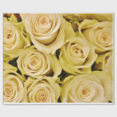 Abstracte witte rozen Tuin Elegant Floral Wrappin Cadeaupapier (Vlak)