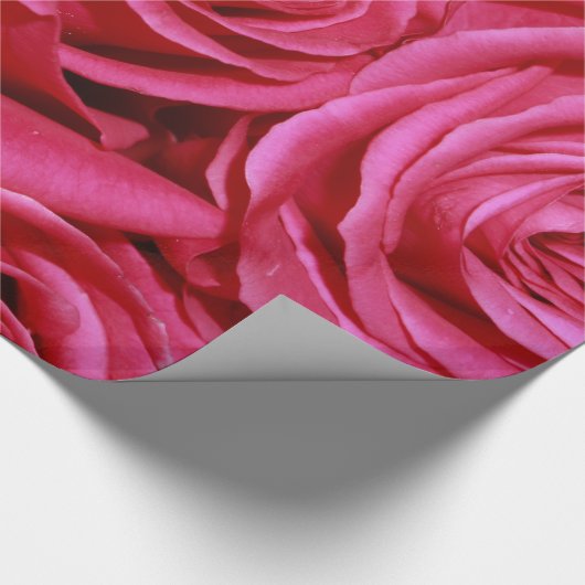 Abstracte witte rozen Tuin Elegant Floral Wrappin Cadeaupapier (Hoek)