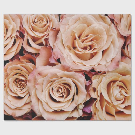 Abstracte witte rozen Tuin Elegant Floral Wrappin Cadeaupapier (Vlak)