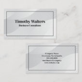 Abstracte Witte Strepen Gradiënt Vector Achtergron Visitekaartje (Voorkant / Achterkant)