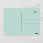 Abstracte witte uil op kleurrijke bosboomtak briefkaart (Achterkant)