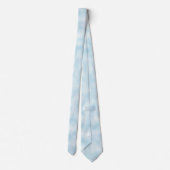 Abstracte witte wolken in het Bleke Blauw-hemelpat Stropdas (Achterkant)