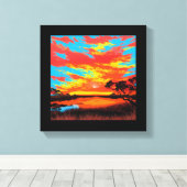 Abstracte woestijn achtergrond canvasprint #3 canvas afdruk (Insitu (Houten vloer))