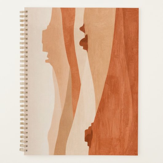 Abstracte Woestijn Horizon een Warme Minimale Land Planner (Voorkant)