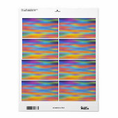Abstracte woestijn - Sunset Sky Artwork Etiket (Full Sheet)