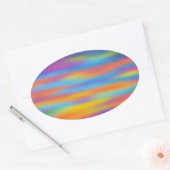 Abstracte woestijn - Sunset Sky Artwork Ovale Sticker (Envelop)