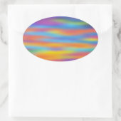 Abstracte woestijn - Sunset Sky Artwork Ovale Sticker (Tas)