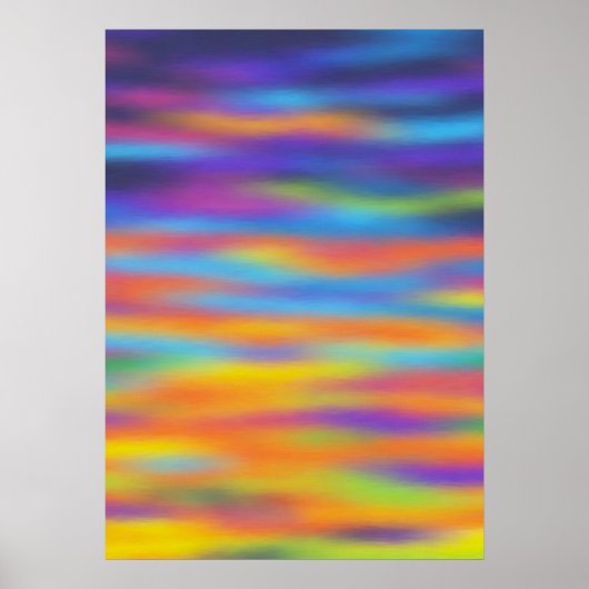 Abstracte woestijn - Sunset Sky Artwork Poster (Voorkant)