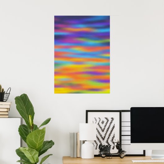 Abstracte woestijn - Sunset Sky Artwork Poster (Thuiskantoor)