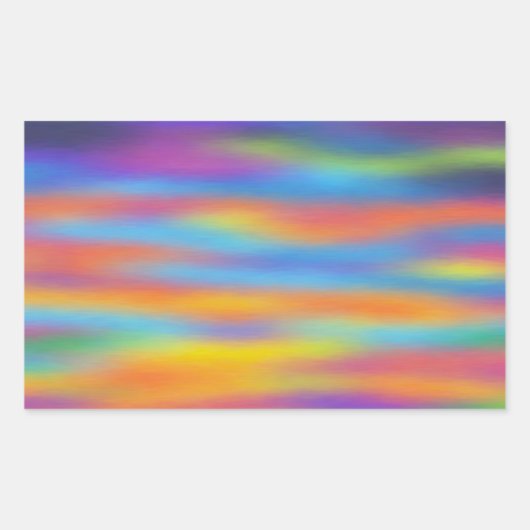 Abstracte woestijn - Sunset Sky Artwork Rechthoekige Sticker (Voorkant)