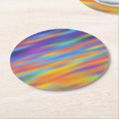 Abstracte woestijn - Sunset Sky Artwork Ronde Kartonnen Onderzetter (Gebogen)