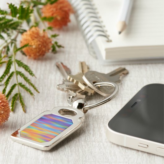 Abstracte woestijn - Sunset Sky Artwork Sleutelhanger (Zijkant)