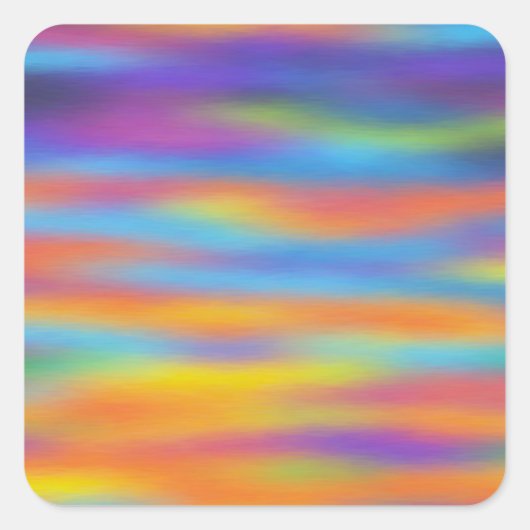 Abstracte woestijn - Sunset Sky Artwork Vierkante Sticker (Voorkant)