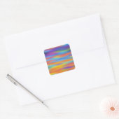 Abstracte woestijn - Sunset Sky Artwork Vierkante Sticker (Envelop)