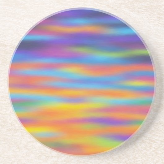 Abstracte woestijn - Sunset Sky Artwork Zandsteen Onderzetter (Voorkant)