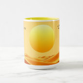 Abstracte Woestijn Zon Amber Gloed Minimalistisch Mok (Midden)