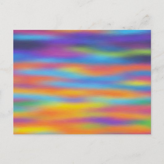 Abstracte woestijn zonsondergang hemel kunstwerk briefkaart (Voorkant)