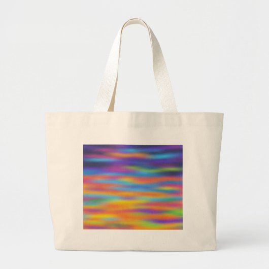 Abstracte woestijn zonsondergang hemel kunstwerk grote tote bag (Voorkant)