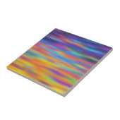 Abstracte woestijn zonsondergang hemel kunstwerk tegeltje (Zijkant)
