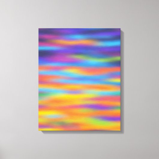 Abstracte Woestijn Zonsondergang Lucht Kunstwerk Canvas Afdruk (Voorkant)