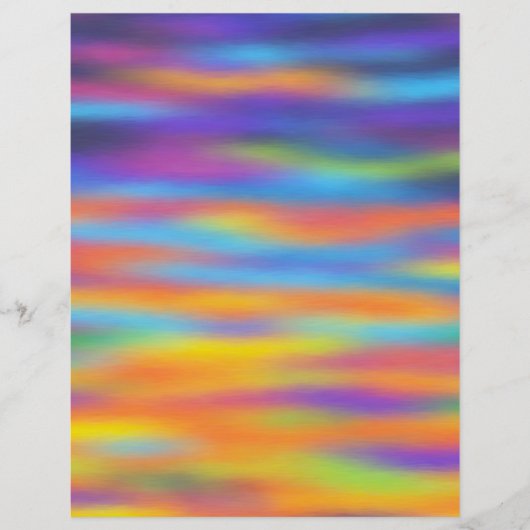 Abstracte Woestijn Zonsondergang Lucht Kunstwerk Flyer (Voorkant)