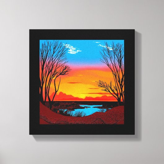 Abstracte woestijnachtergrond #2 canvas afdruk (Voorkant)