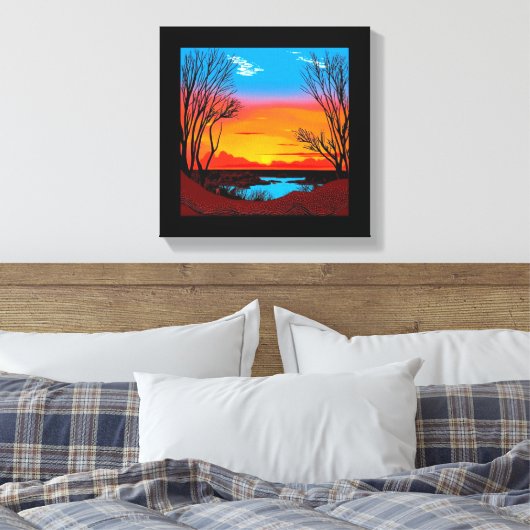 Abstracte woestijnachtergrond #2 canvas afdruk (Insitu (Slaapkamer))