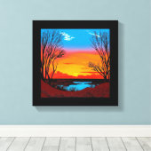 Abstracte woestijnachtergrond #2 canvas afdruk (Insitu (Houten vloer))