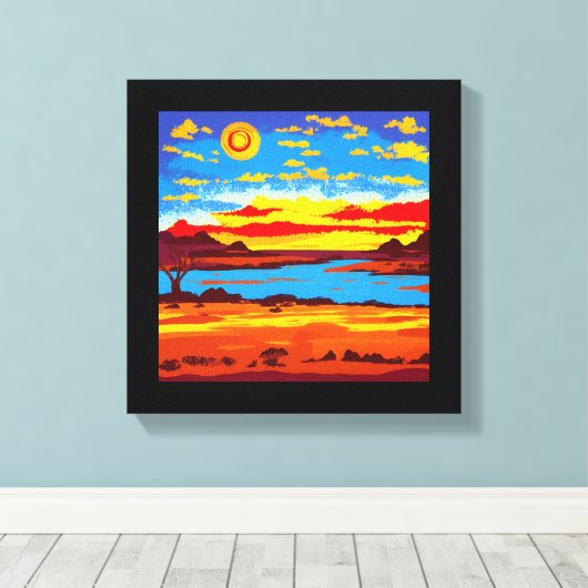 Abstracte woestijnachtergrond #4 canvas afdruk (Insitu (Houten vloer))